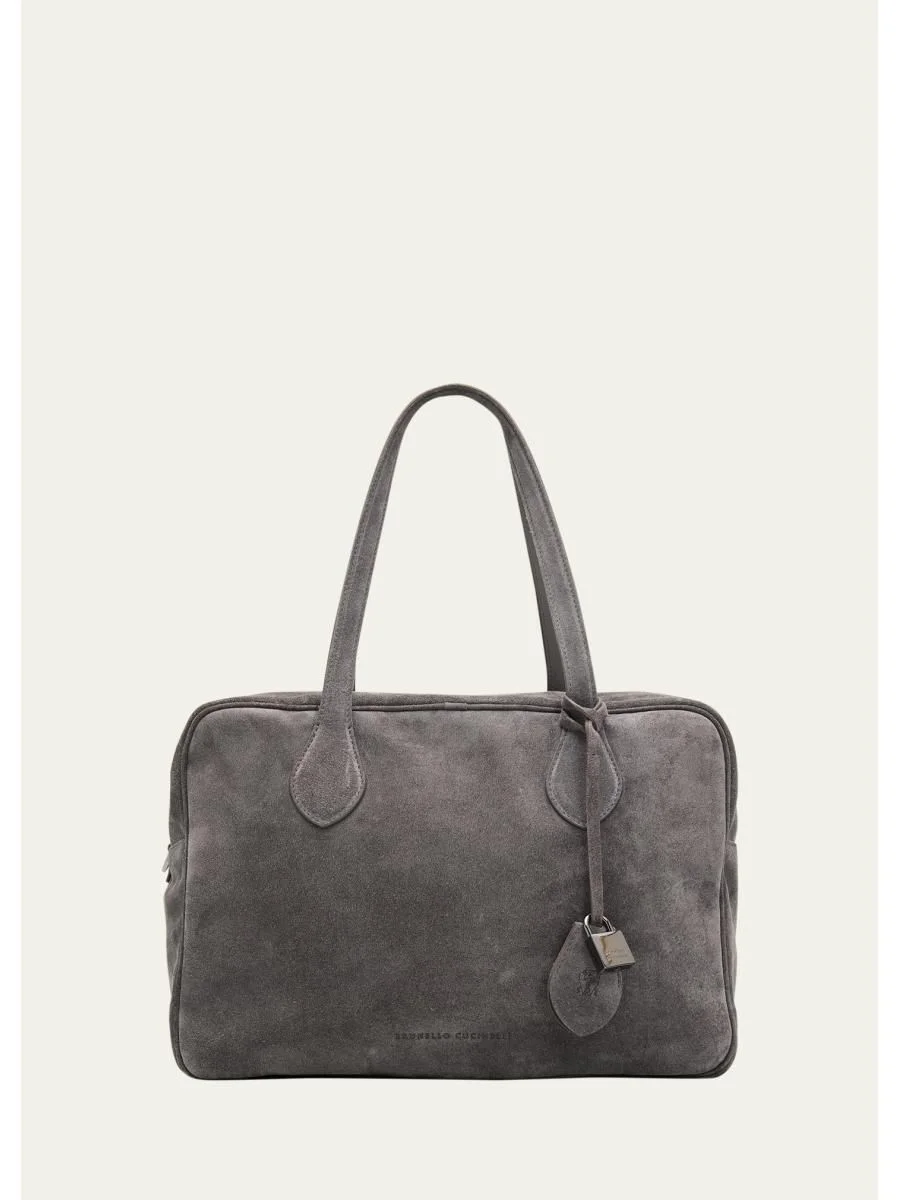 Explorer Suede Top-Handle Travel Bag - 1