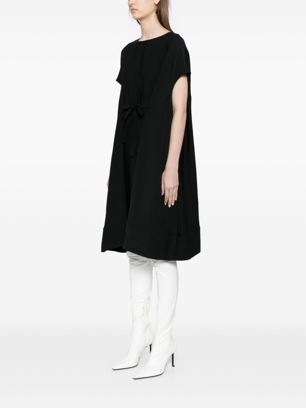 tie-fastening dress - 3