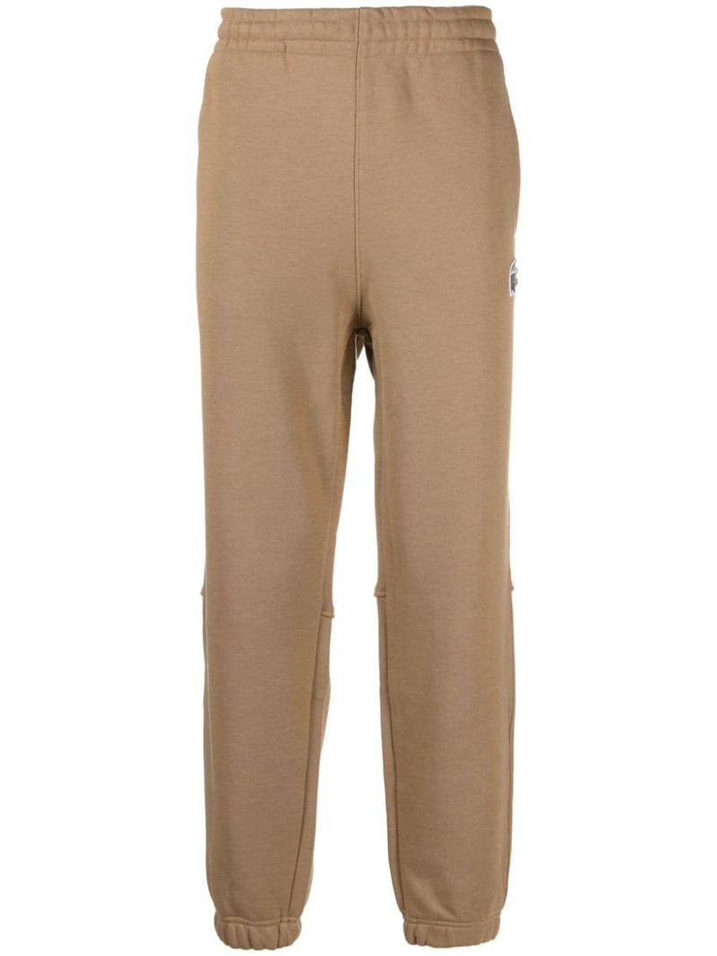 logo-patch cotton track pants 1