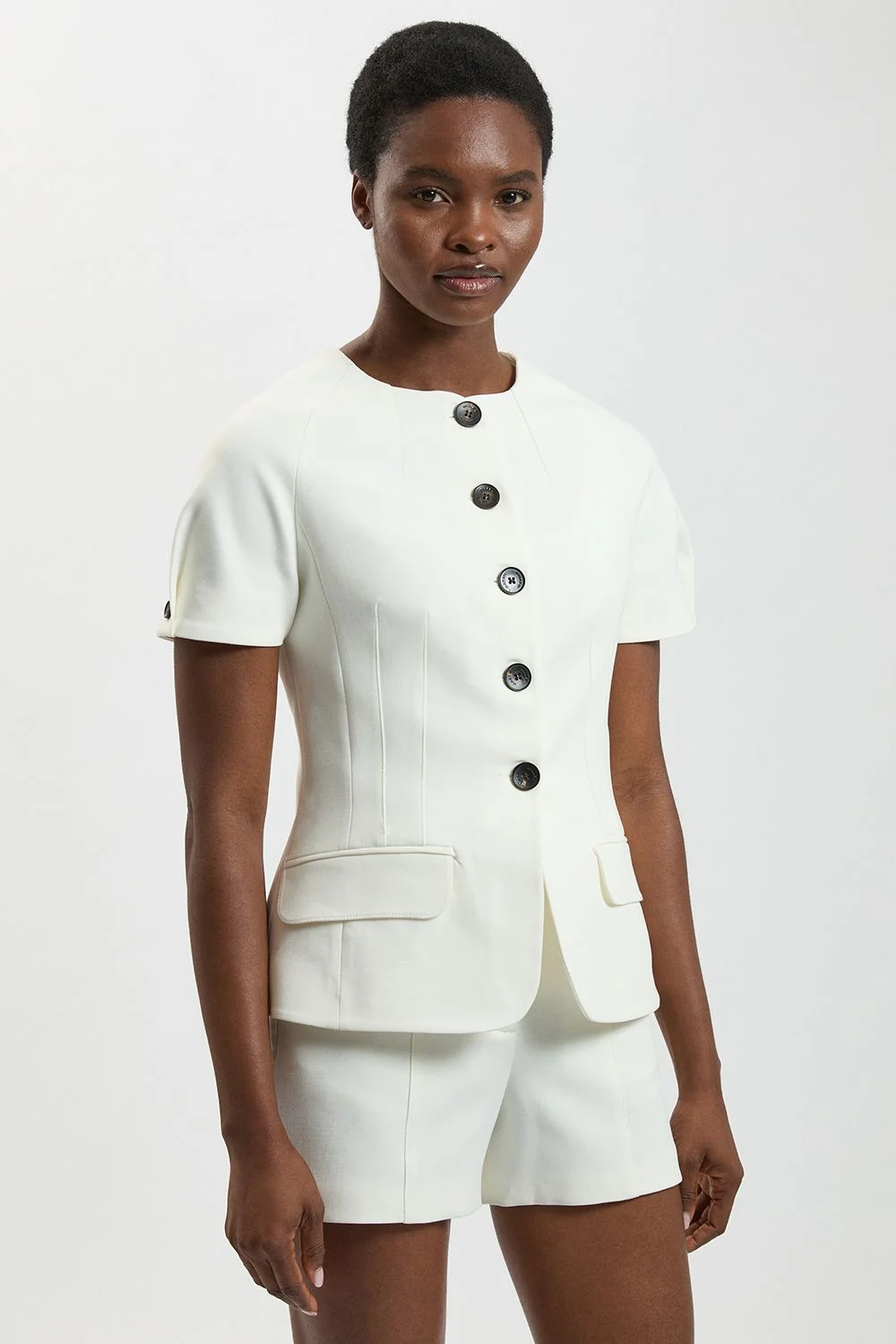 Compact Stretch Short Sleeve Jacket - 1