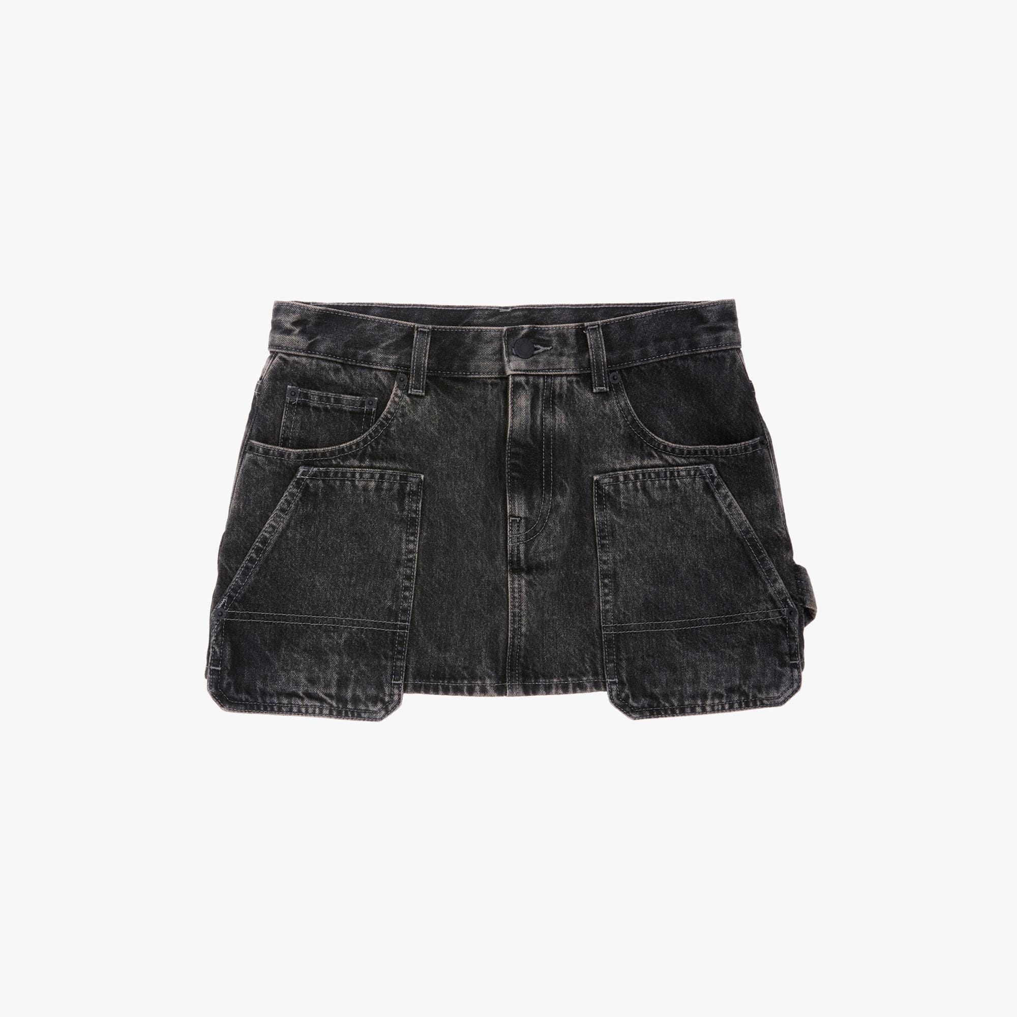 CARPENTER DENIM MINI SKIRT - 1