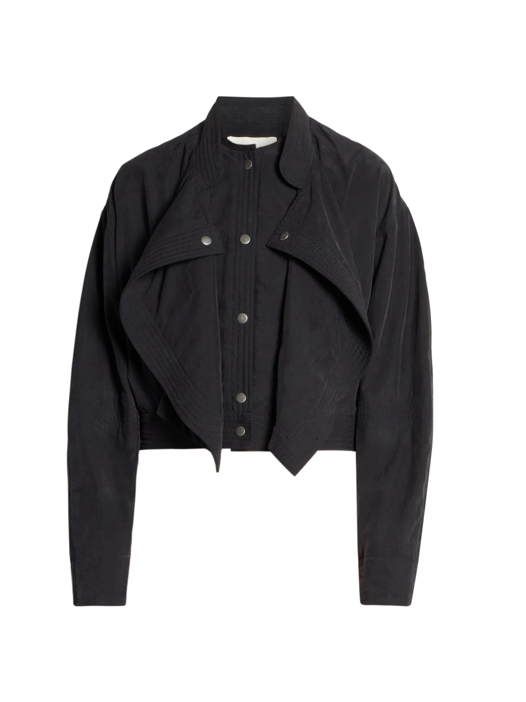 Women's Tricia Draped Techno Jacket - Black - 1