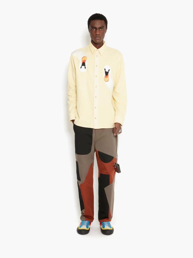 JW Anderson SWAN EMBROIDERED CLASSIC FIT SHIRT outlook
