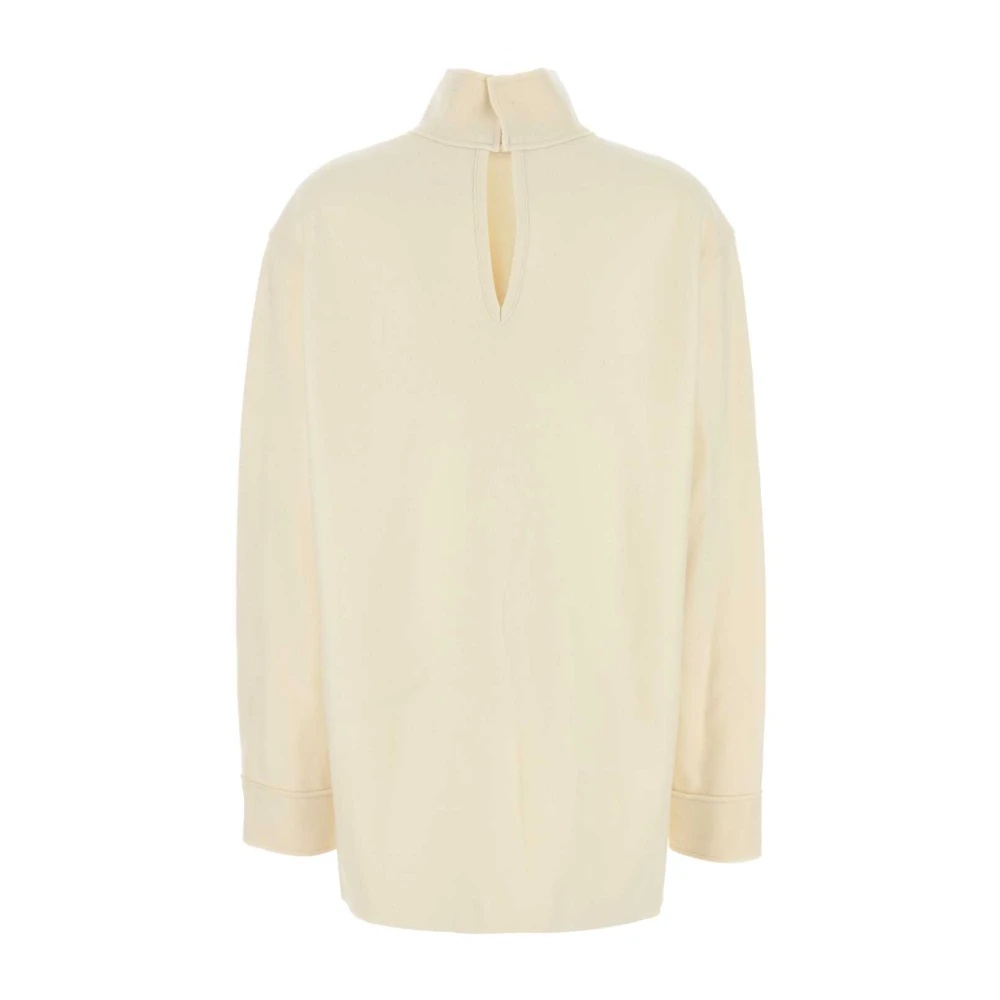 CREAM WOOL BLEND BLOUSE - 2
