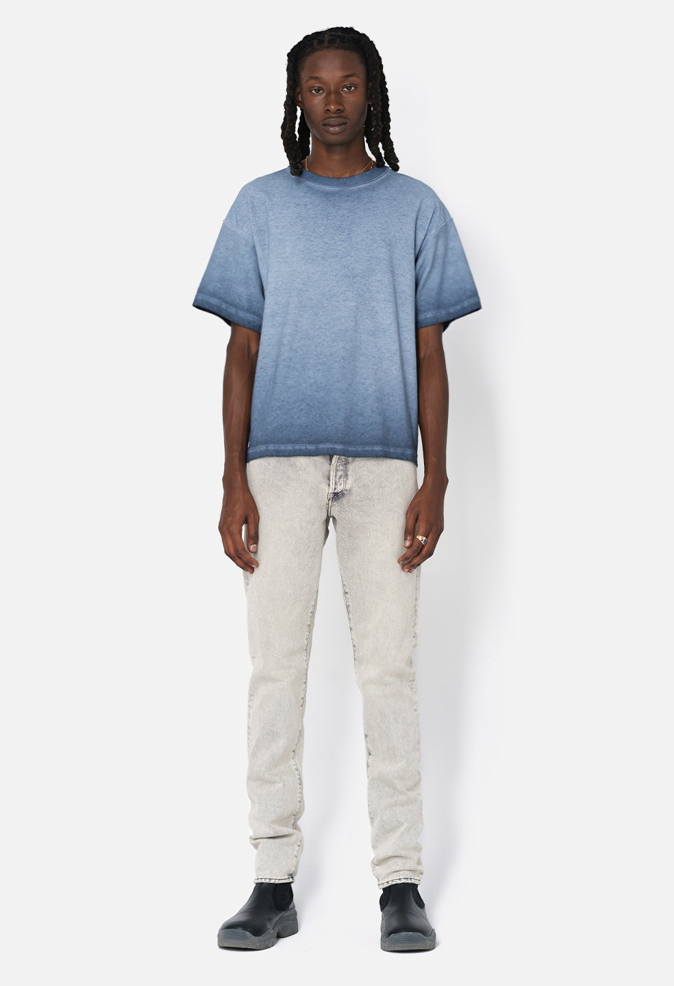 Reversed Cropped Tee / White - JOHN ELLIOTT