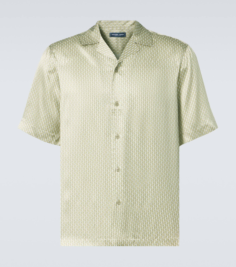 Roberto printed silk bowling shirt - 1
