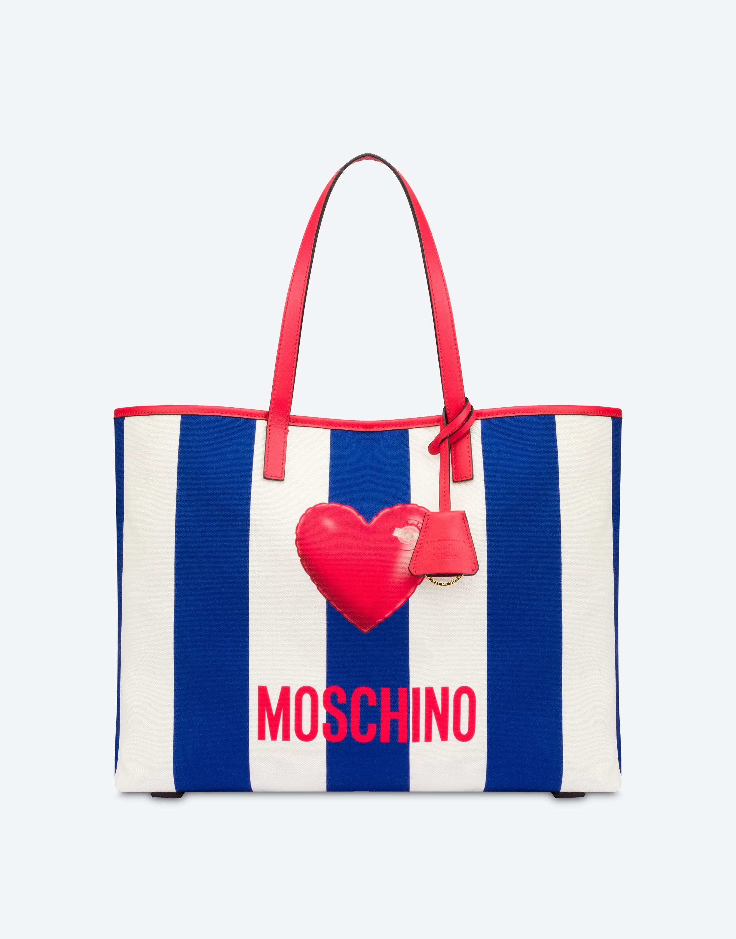 TWO-TONE STRIPED CANVAS SHOPPER - 1