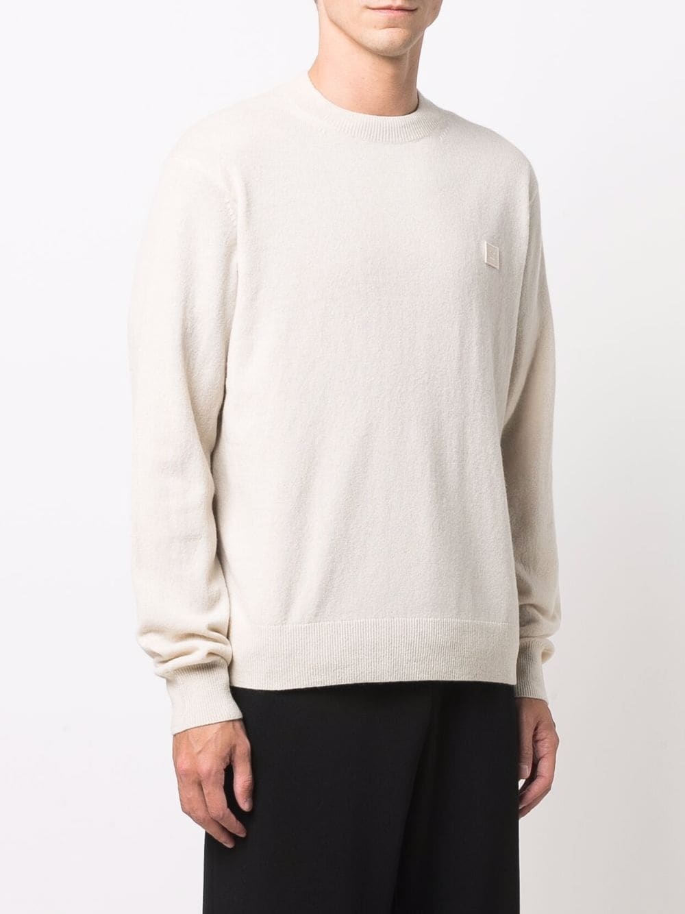 face-patch wool jumper - 4