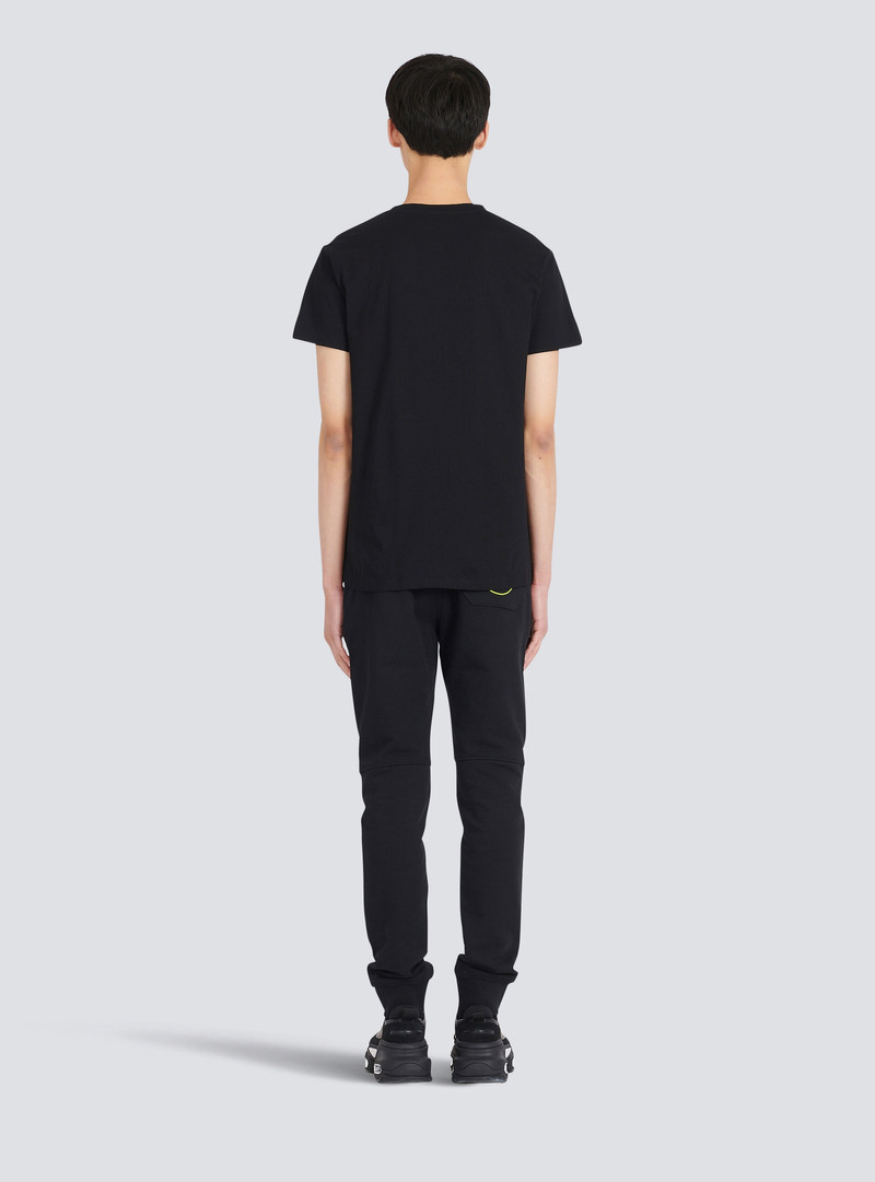 Eco-designed cotton T-shirt with Balmain Paris logo print 4