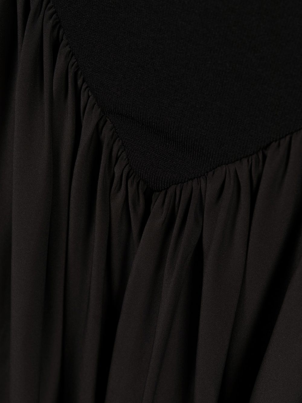 panelled long-sleeved midi dress - 6
