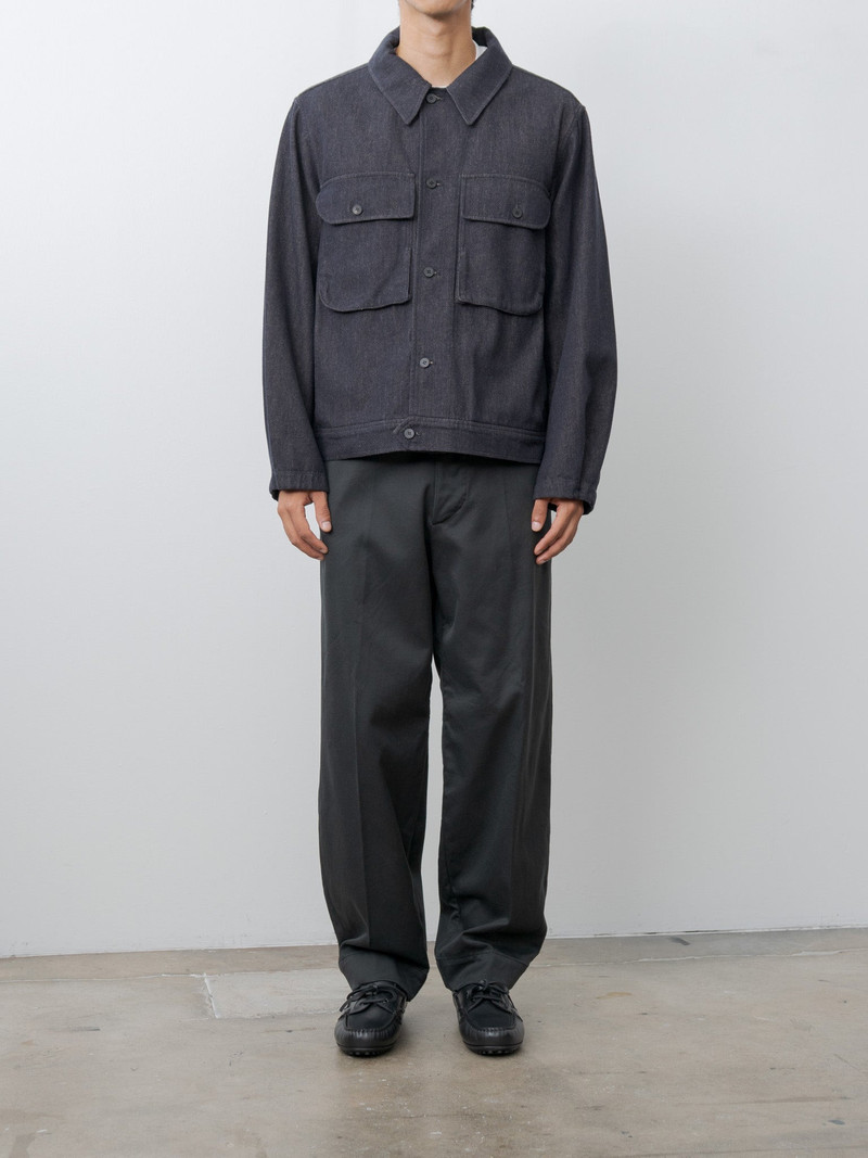 KAPTAIN SUNSHINE Cotton Drill Wide Military Khakis - Black outlook