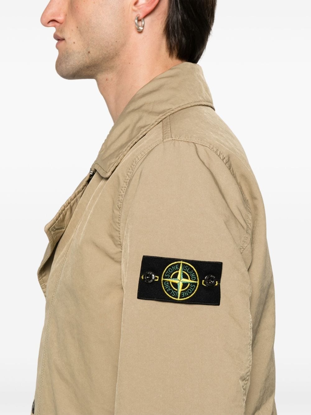 Compass-badge padded jacket - 5
