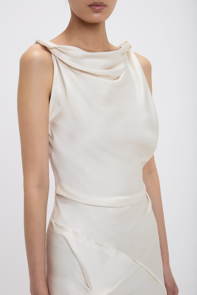 Posy Midi Dress In Ivory 4