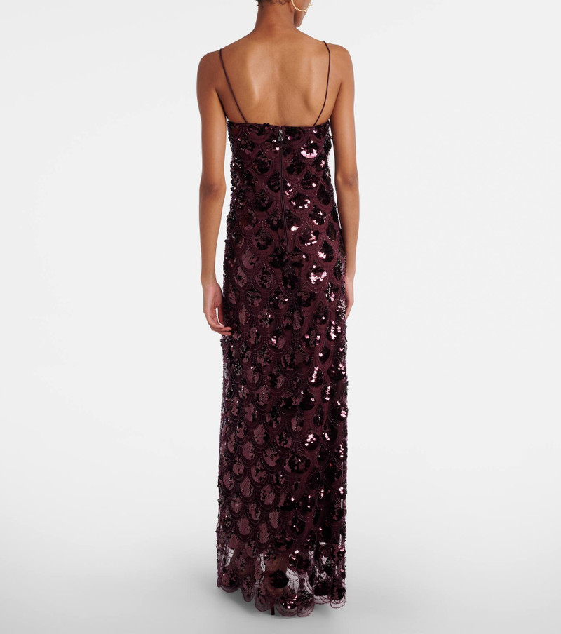 Embellished mesh cocktail dress 3