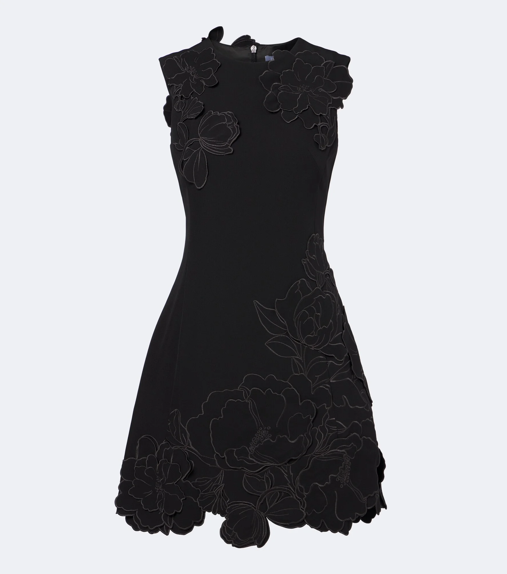 Chloe floral-appliqué minidress - 1