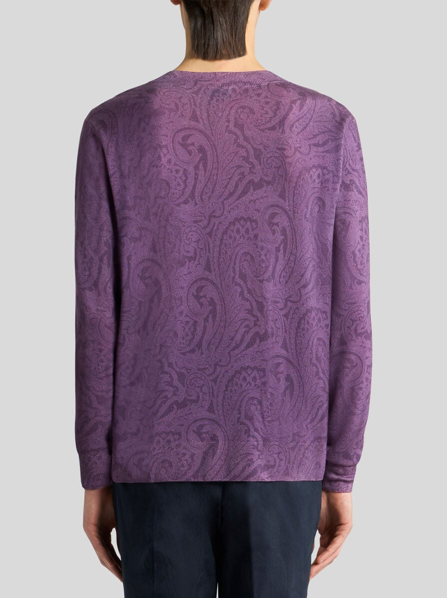 SILK AND CASHMERE PAISLEY SWEATER - 4