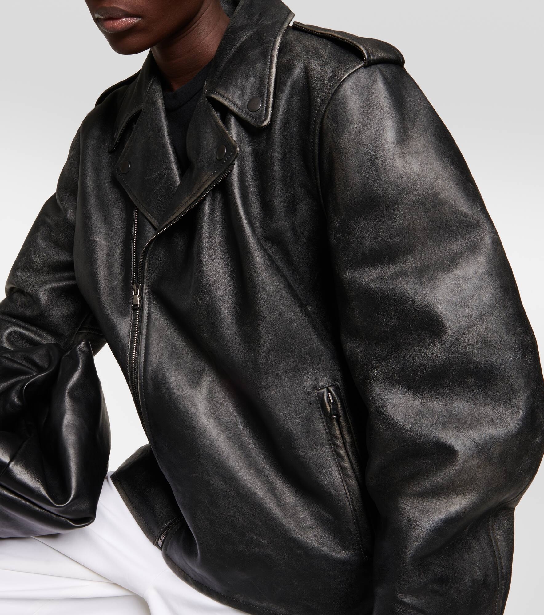 Catilina leather biker jacket - 4
