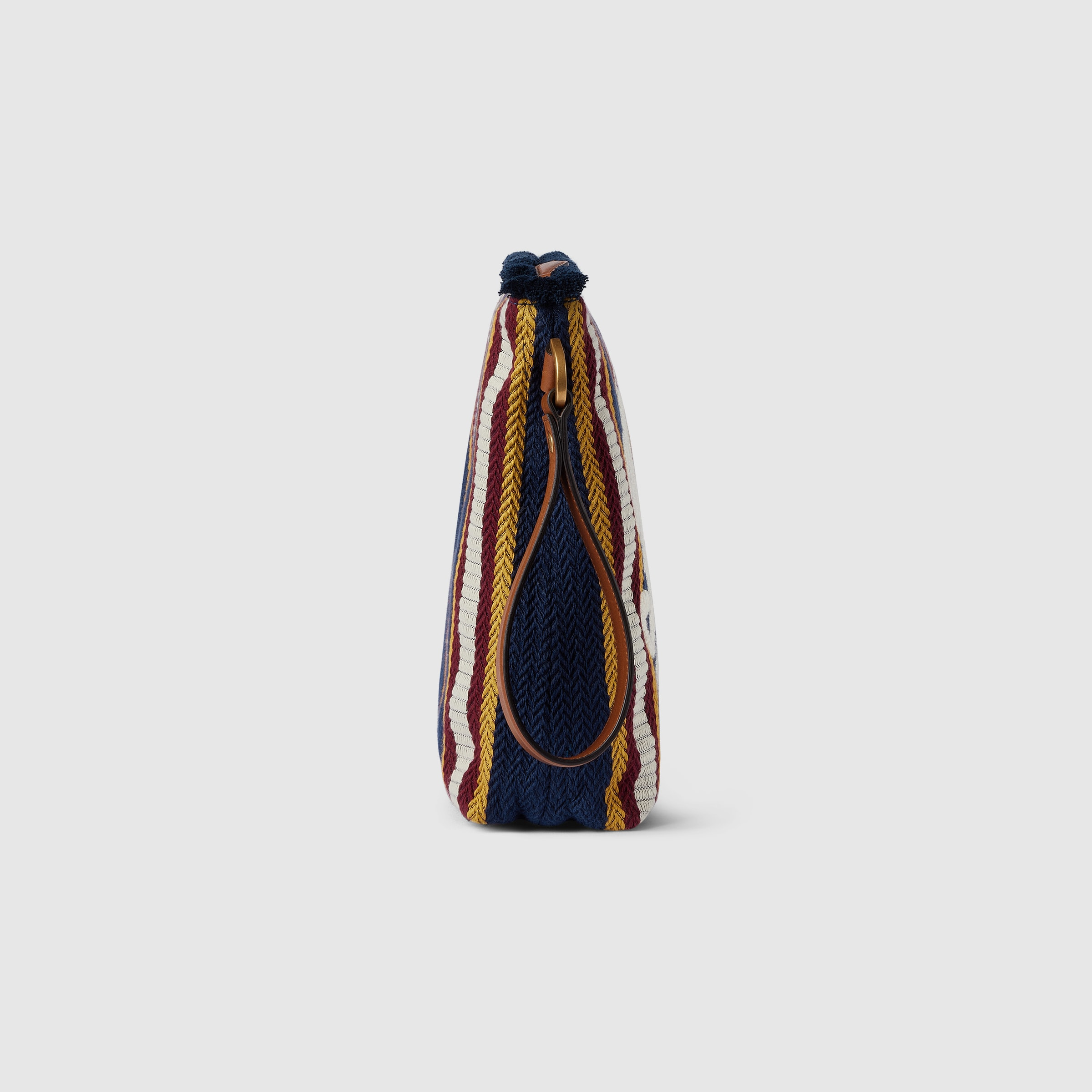 Large embroidered canvas pouch - 8