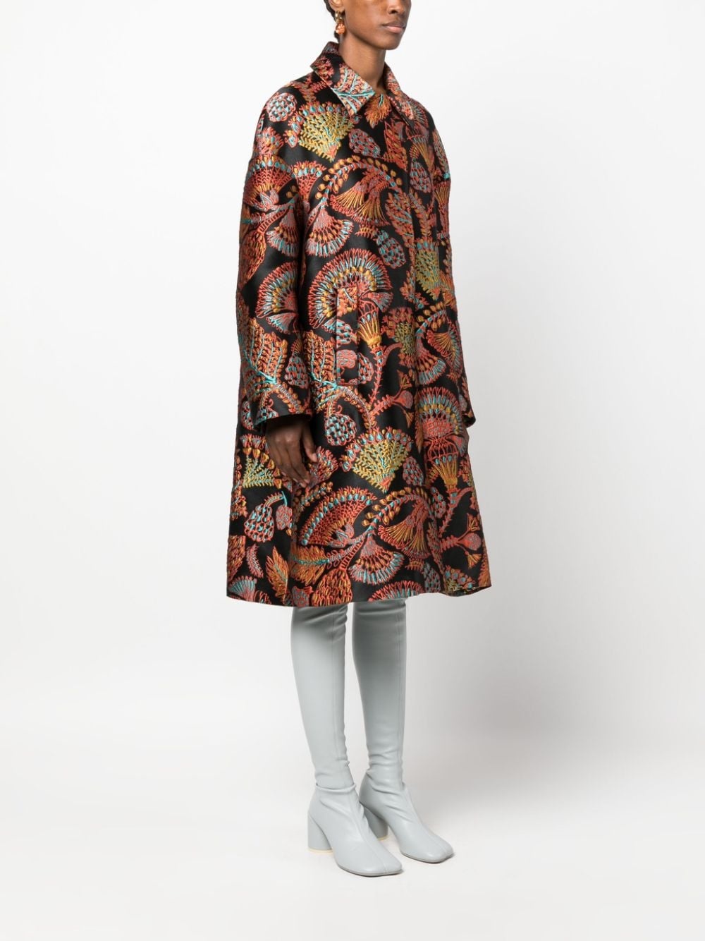 Boxy Sicomore jacquard coat - 3