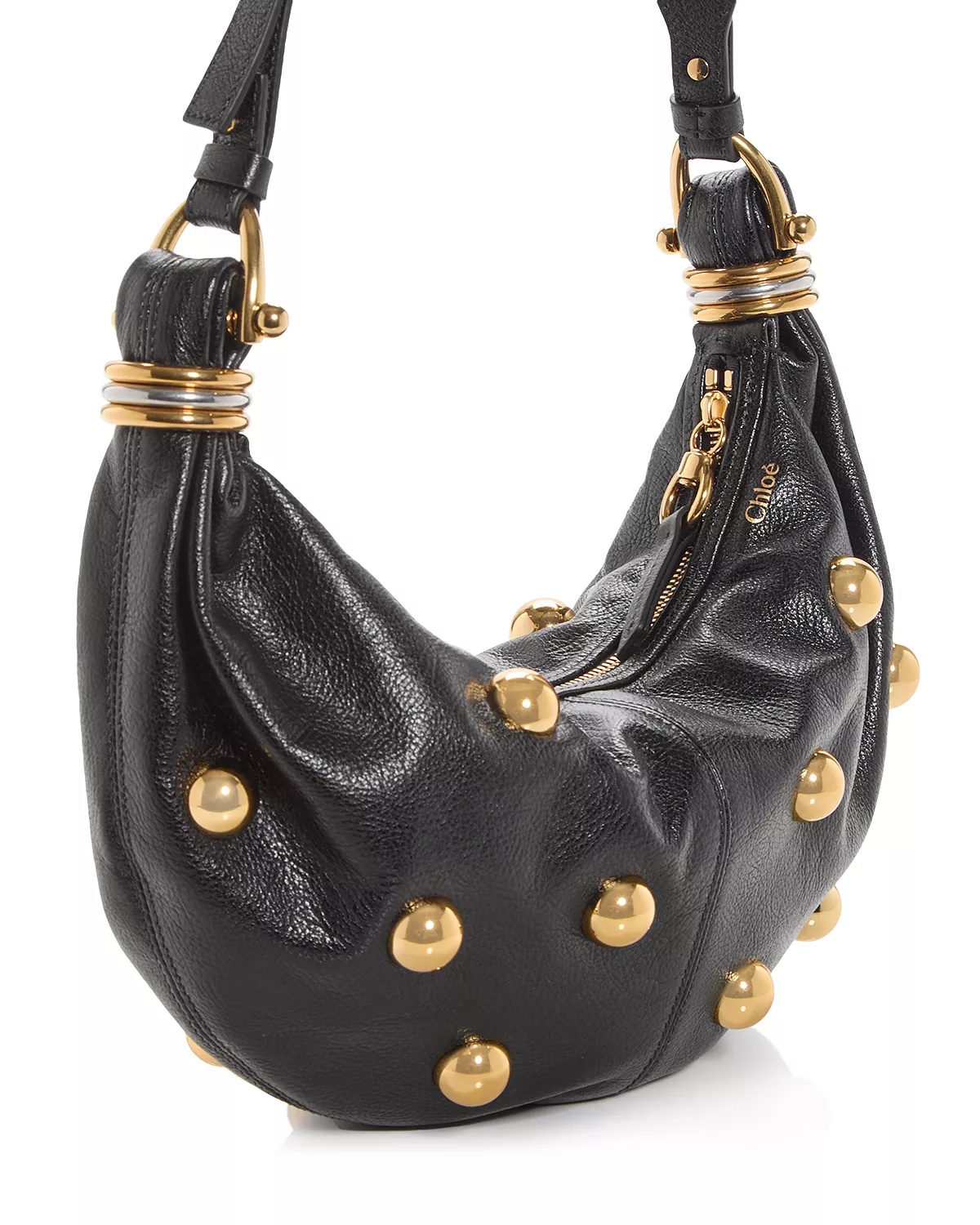 Small Bracelet Embellished Hobo Bag - 5
