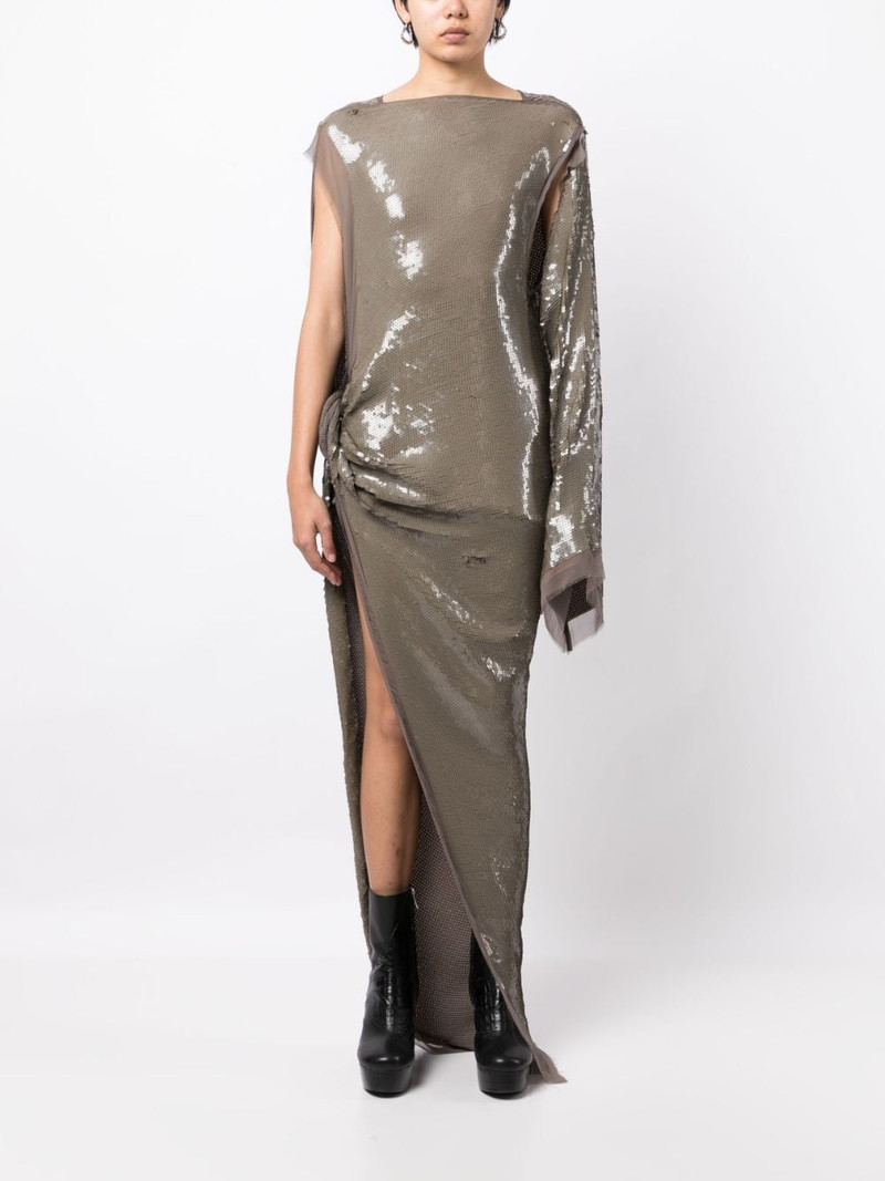Rick Owens sequin-embellished asymmetric dress outlook