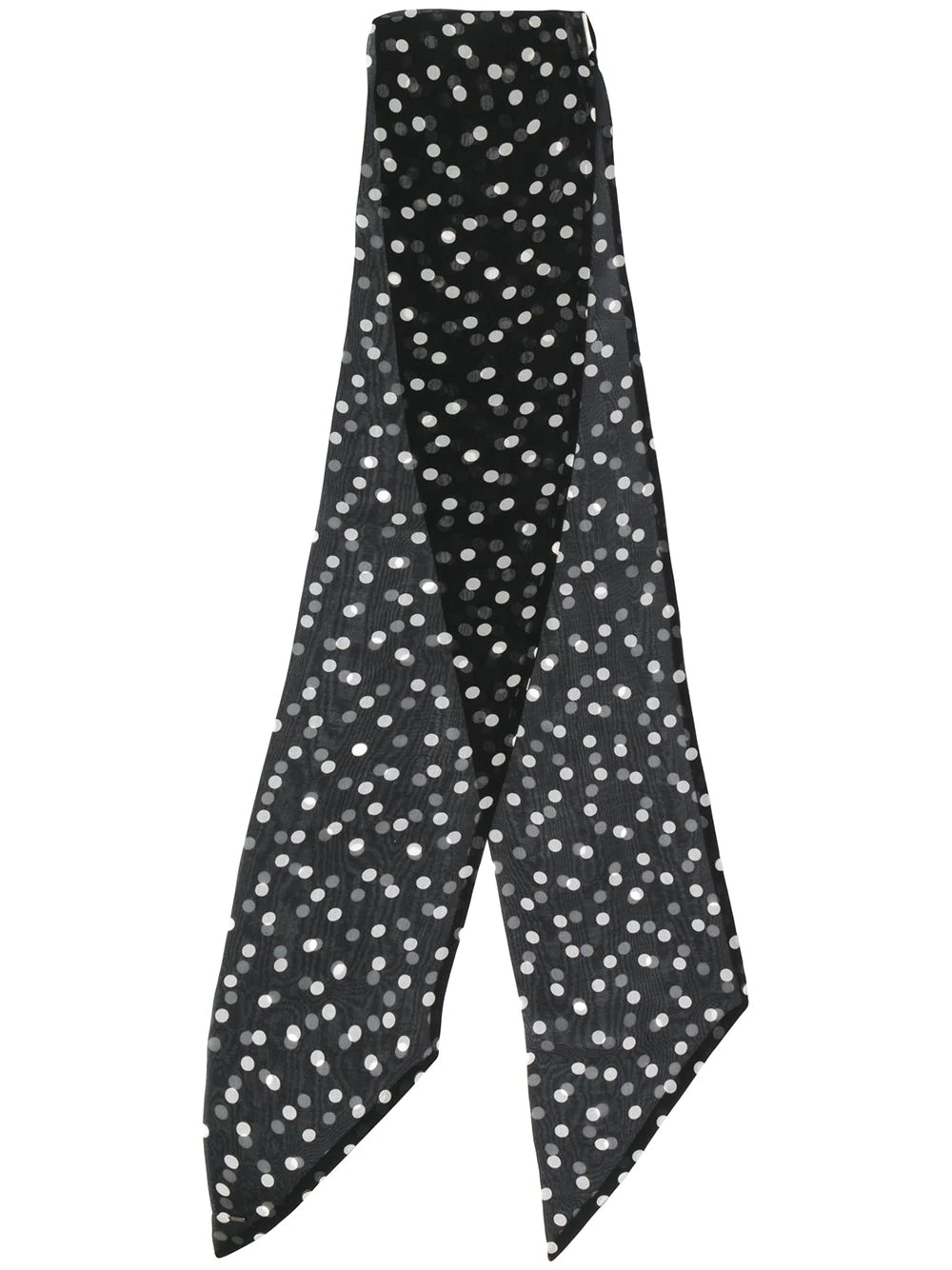 polka dot silk scarf - 1