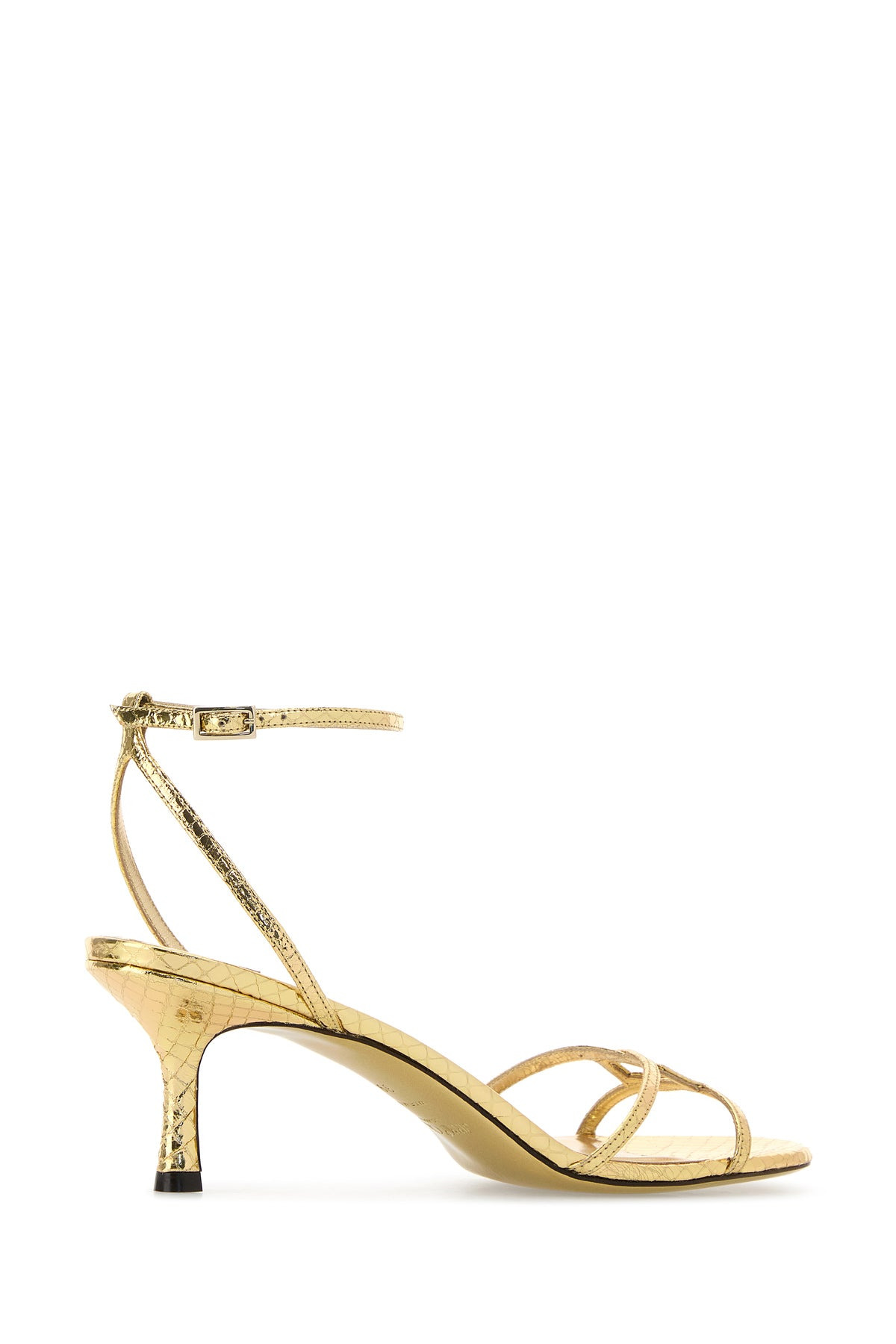 Gold leather Leo 65 sandals - 3