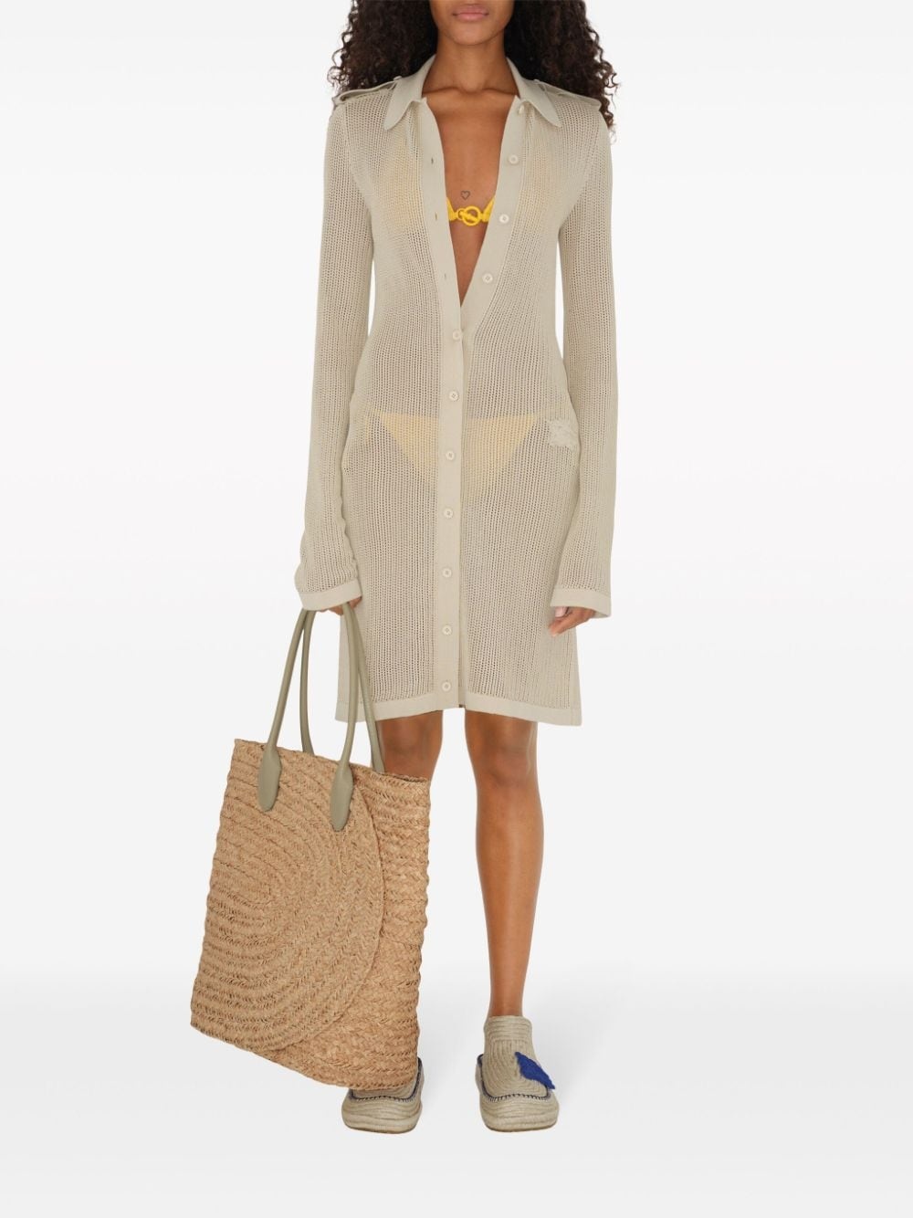 woven-raffia tote bag - 2