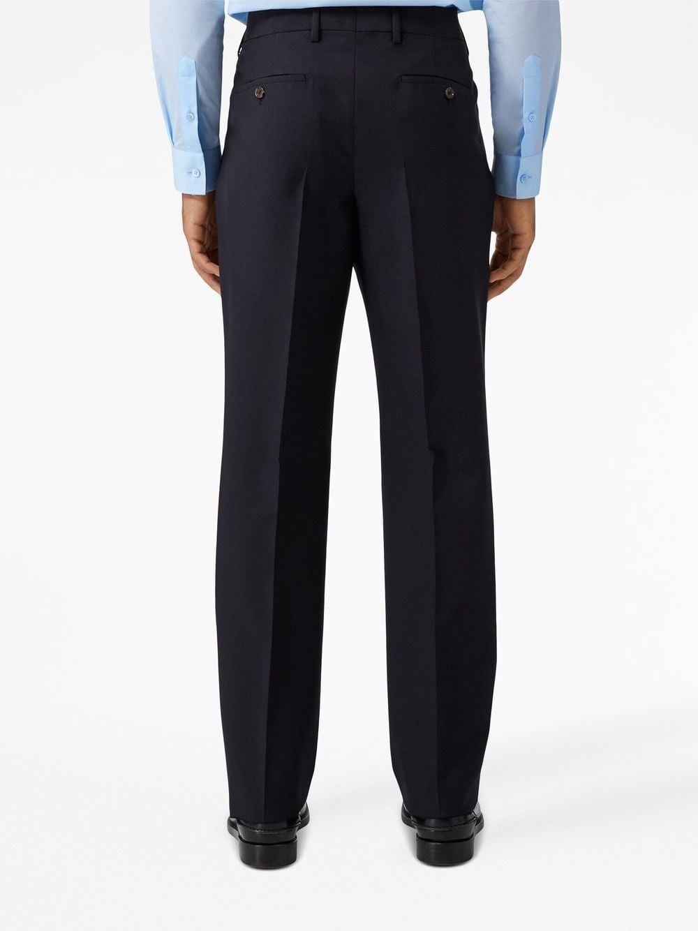 pressed crease tailored trousers - 4