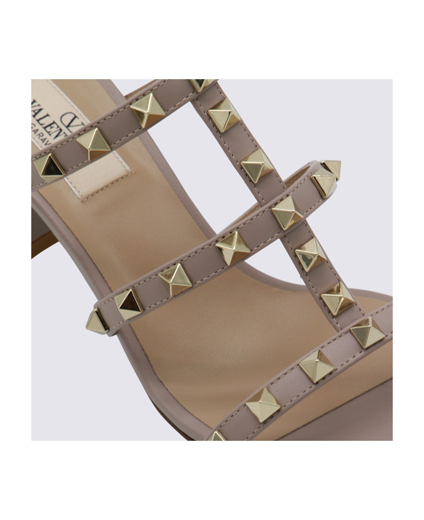 Beige Leather Sandals - 4