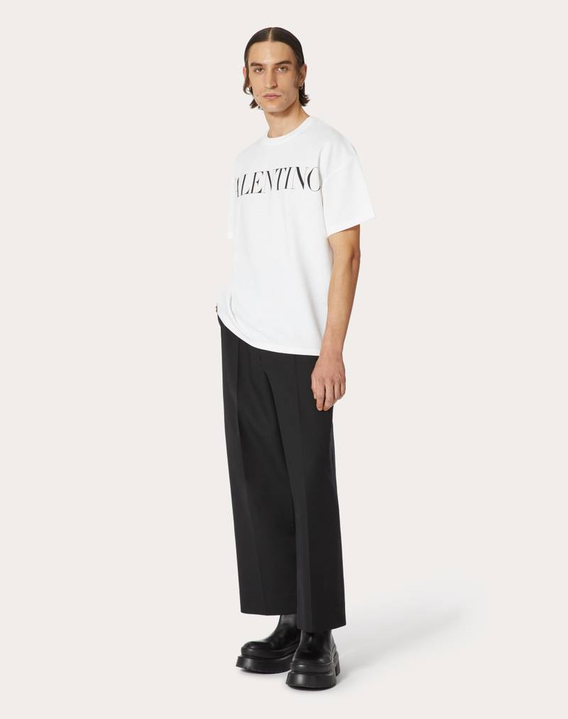 Valentino COTTON T-SHIRT WITH VALENTINO PRINT outlook