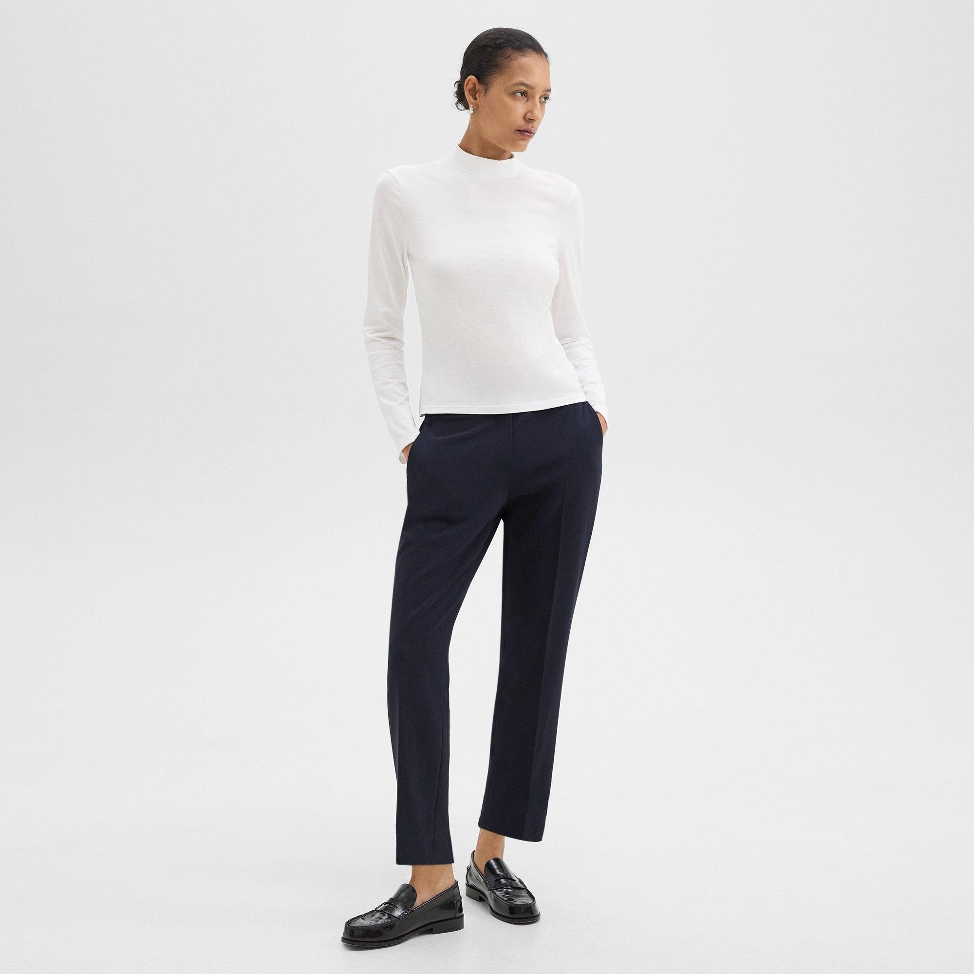 Tiny Mock Neck Tee in Organic Cotton - 6