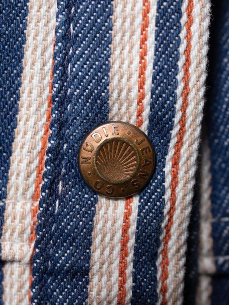 Lotten Denim Dress Stripe Red 9