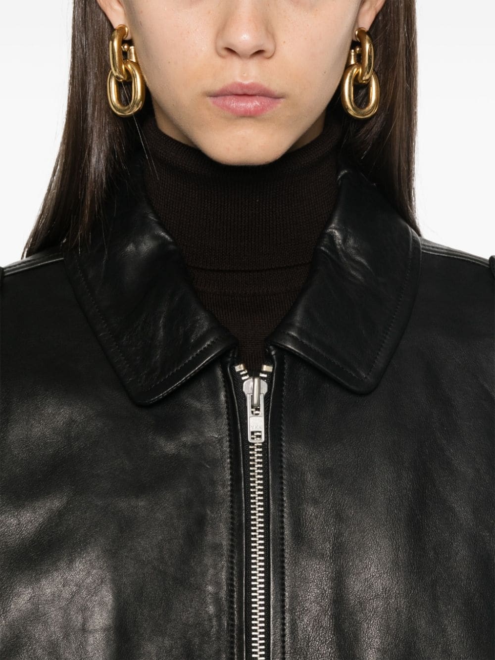 The Frankie Shop Viper leather jacket | REVERSIBLE