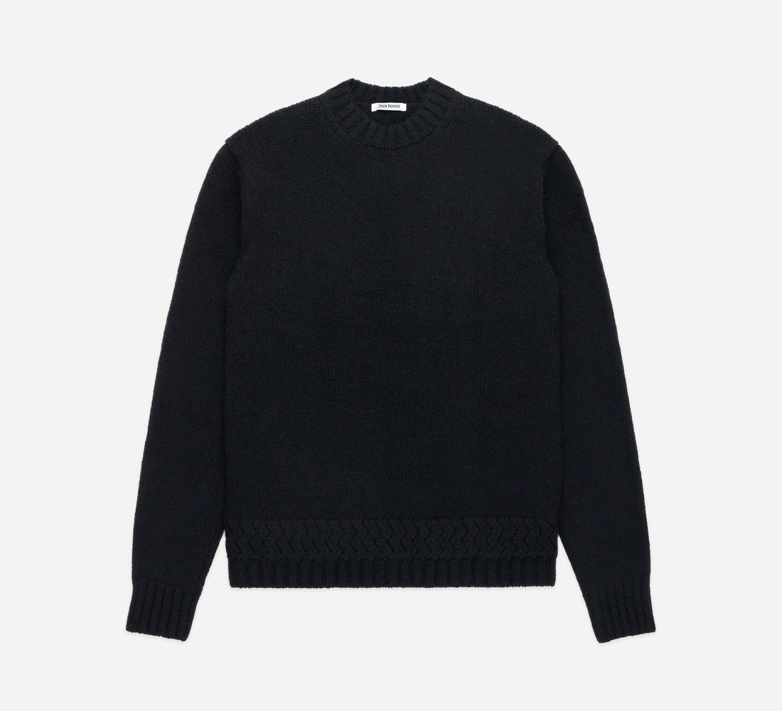 Alpaca Crewneck - Black - 1