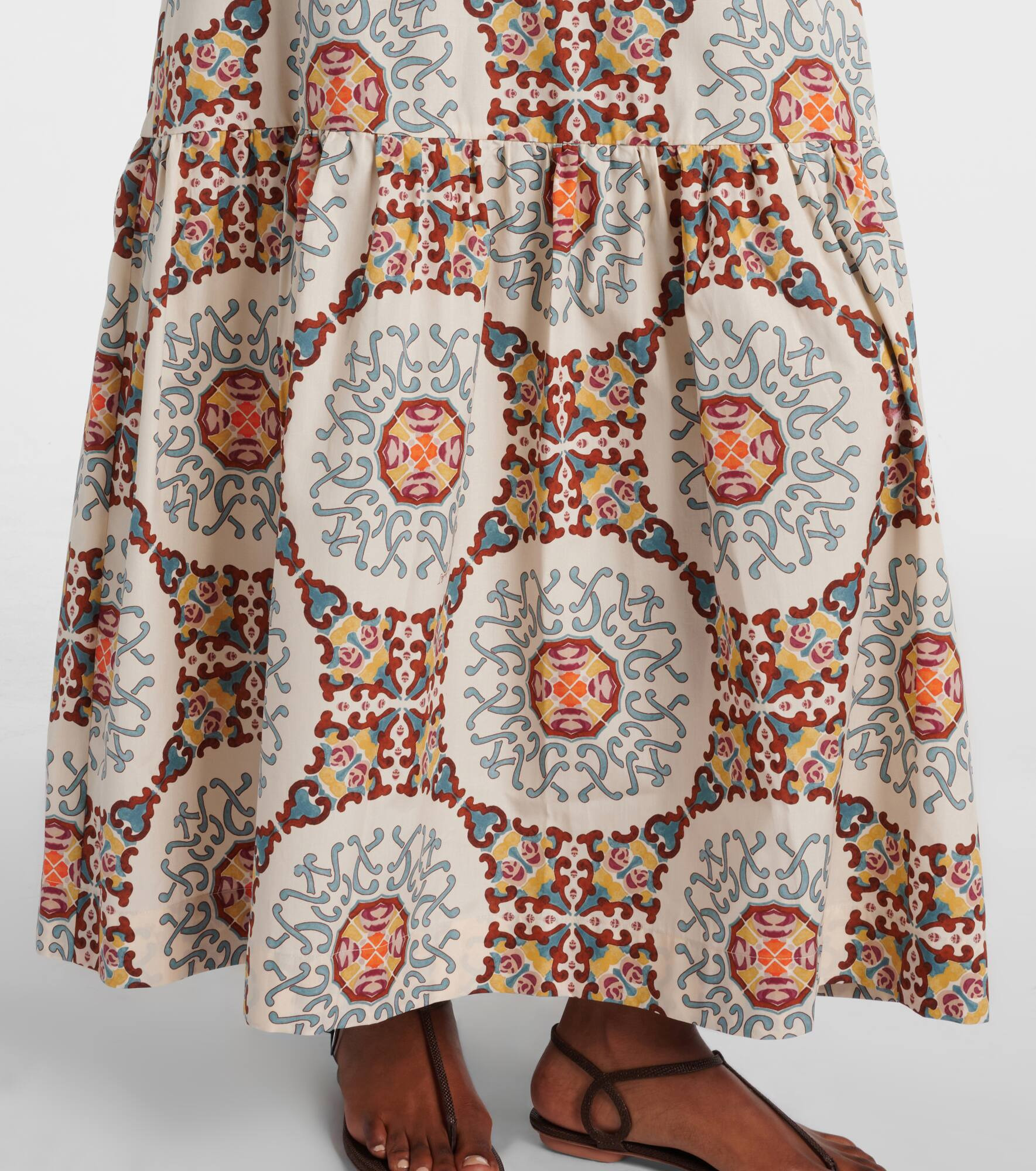 Artemis printed cotton poplin shirt dress - 6