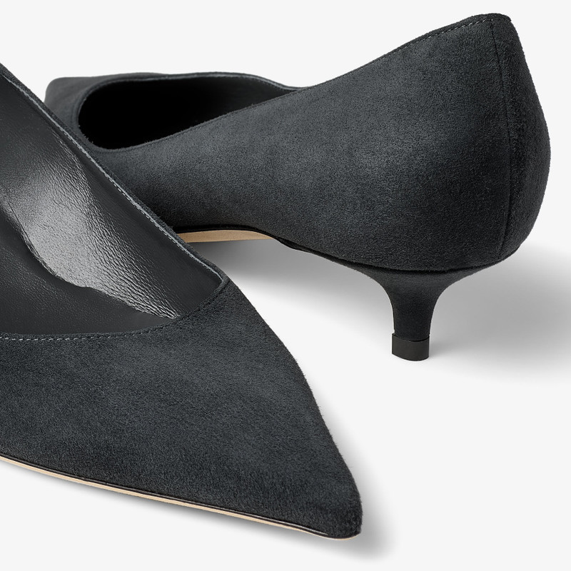 Amelia Graphite Tonal Suede Pumps 3