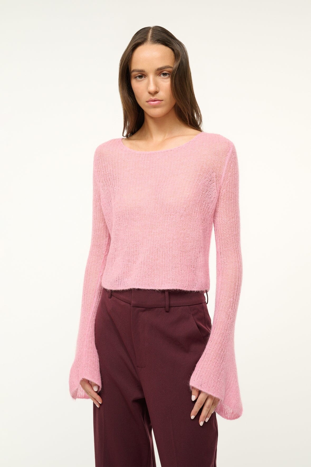 STAUD PARKER SWEATER DAMASK PINK - 2