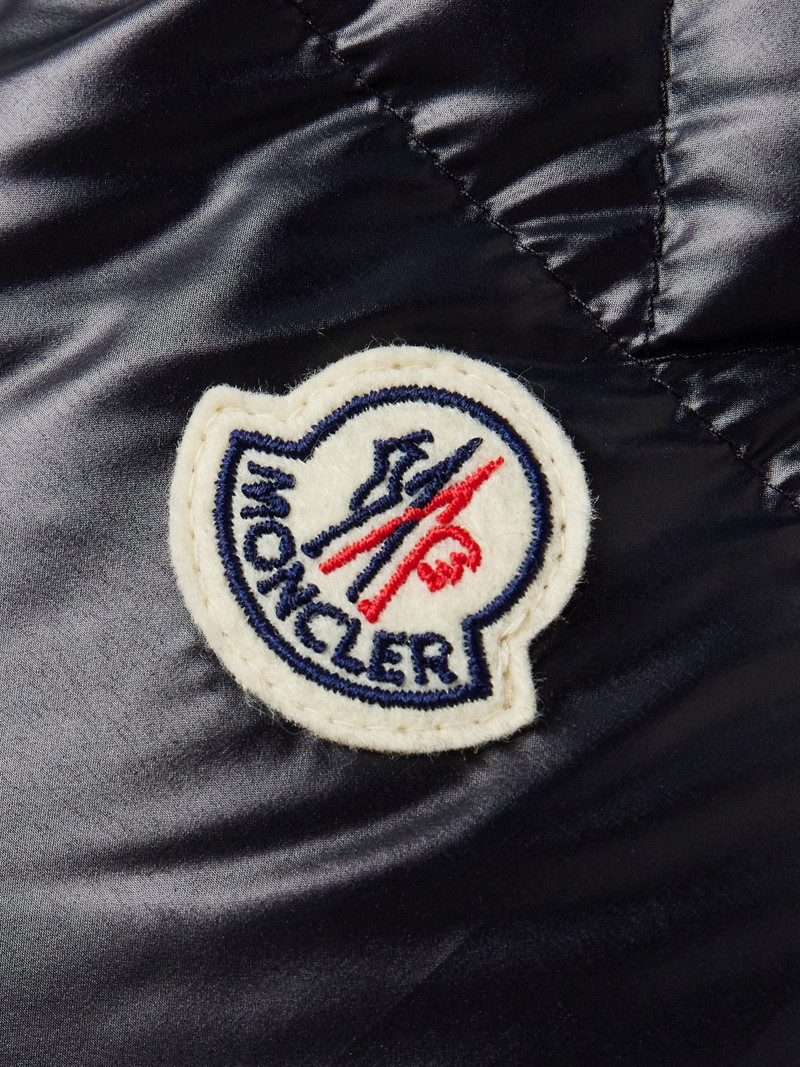Skarsting Quilted Shell and Logo-Embroidered Jacquard-Knit Down Jacket Navy 5
