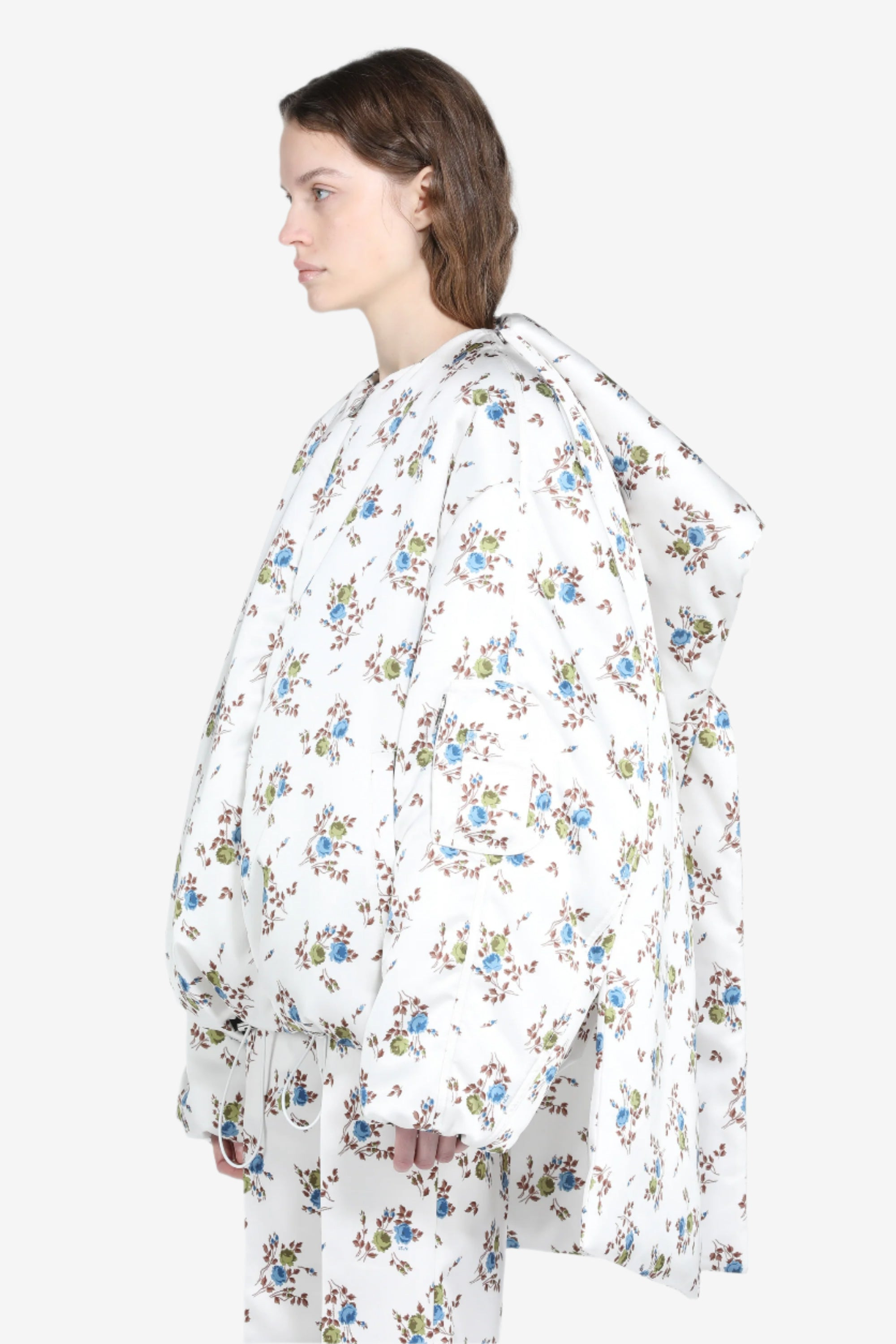 PADDED BOMBER JACKET WITH FLORAL PRINT - 5
