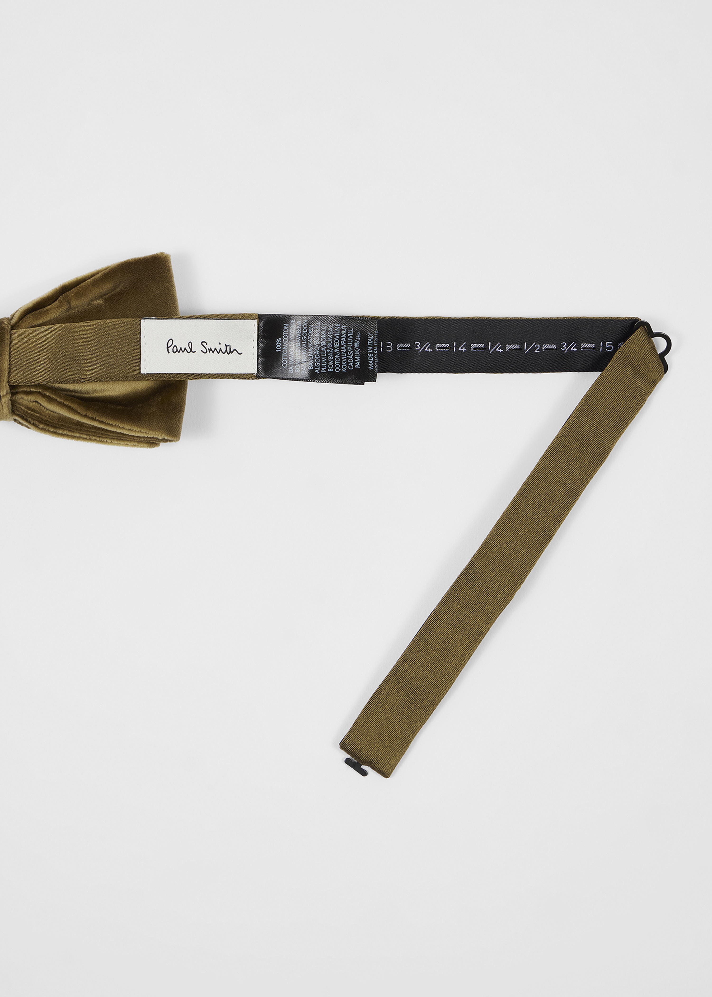 Gold Velvet Pre-Tied Bow Tie - 2