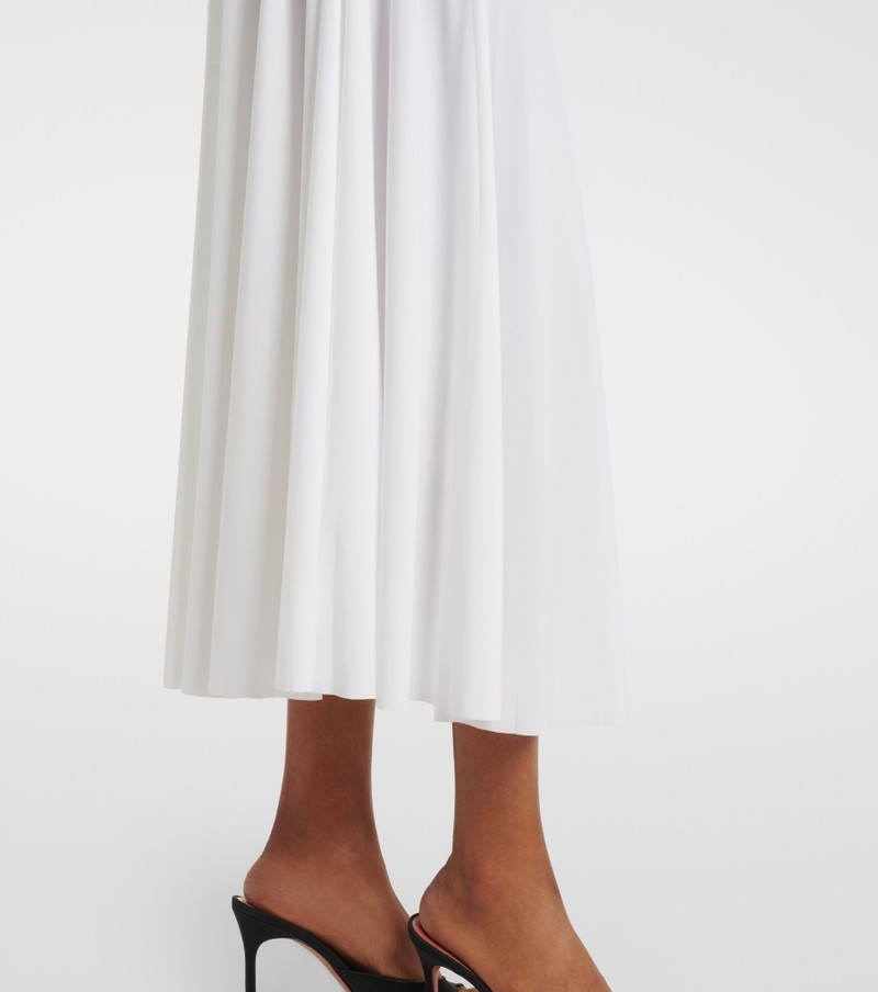 Pleated jersey midi skirt 4