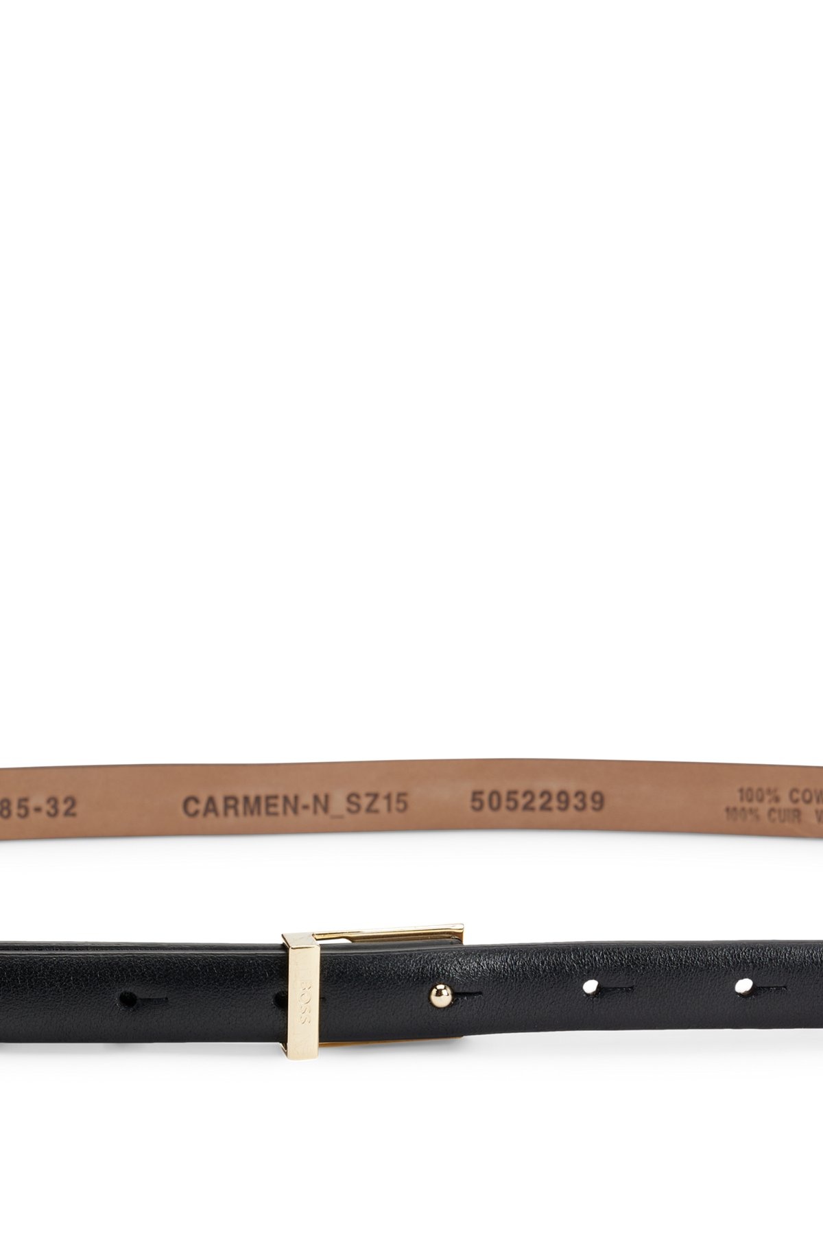 ITALIAN-LEATHER BELT WITH LOGO KEEPER - 4