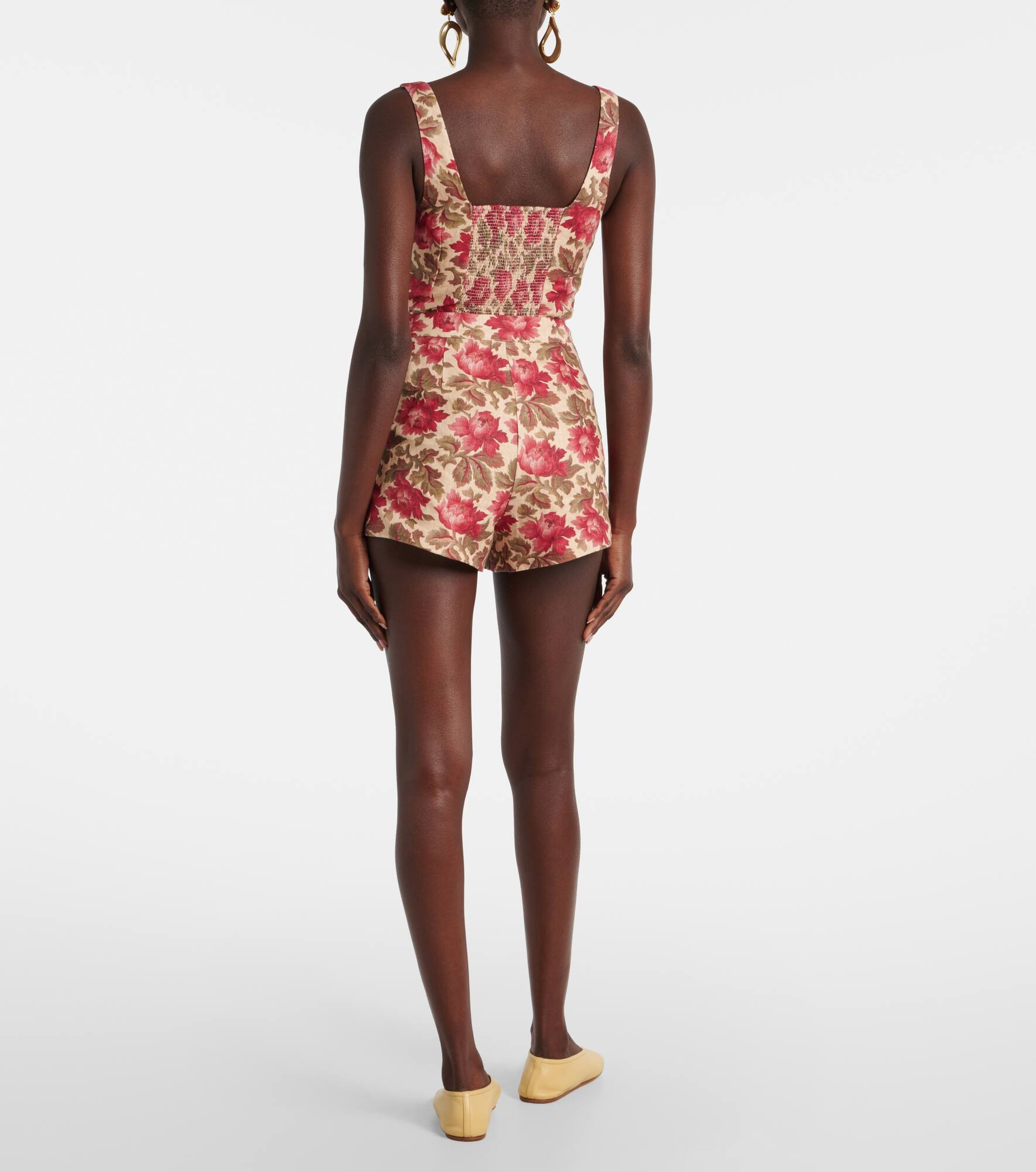 Rosalie floral linen shorts - 3