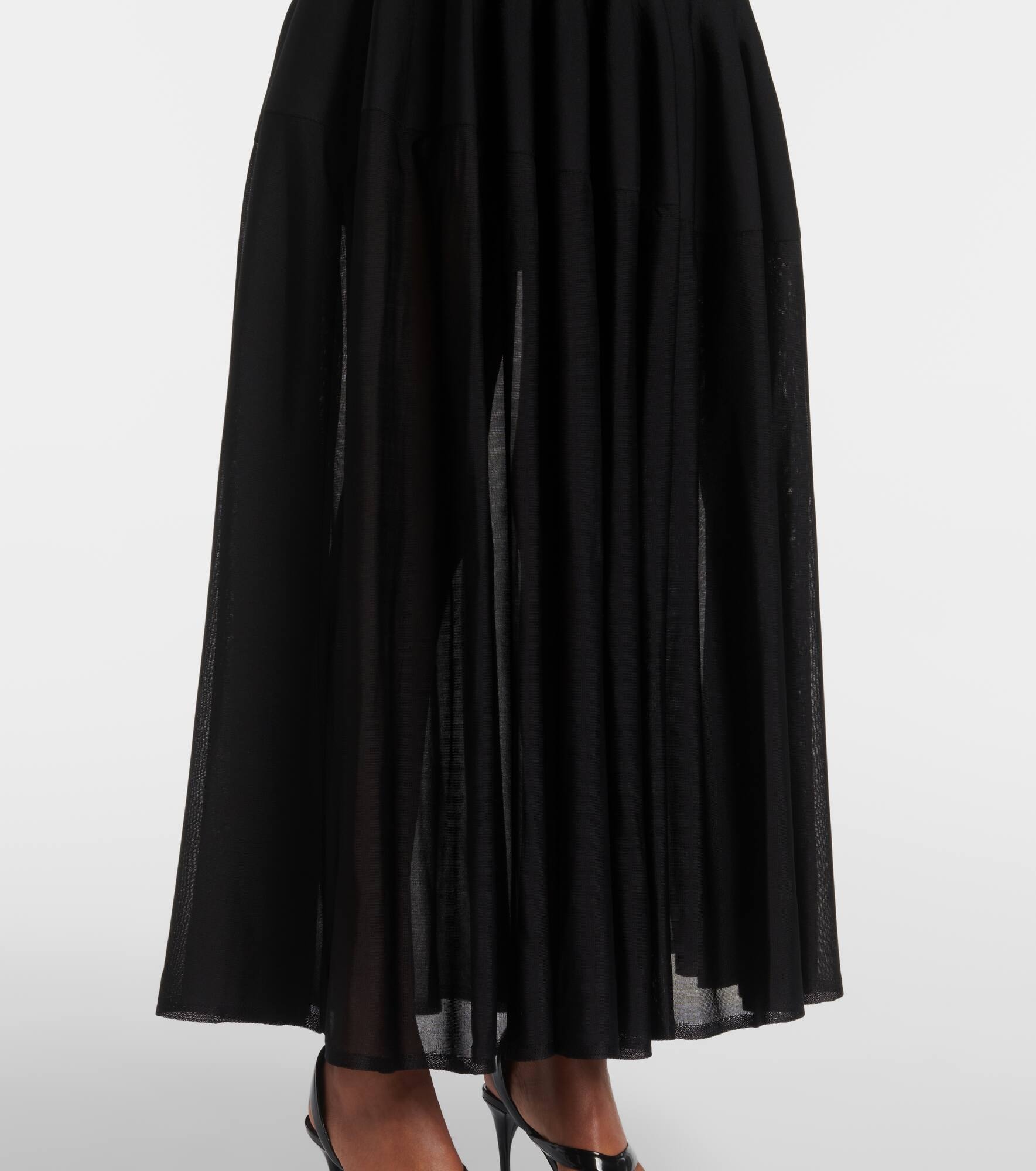 Pleated strapless gown - 6
