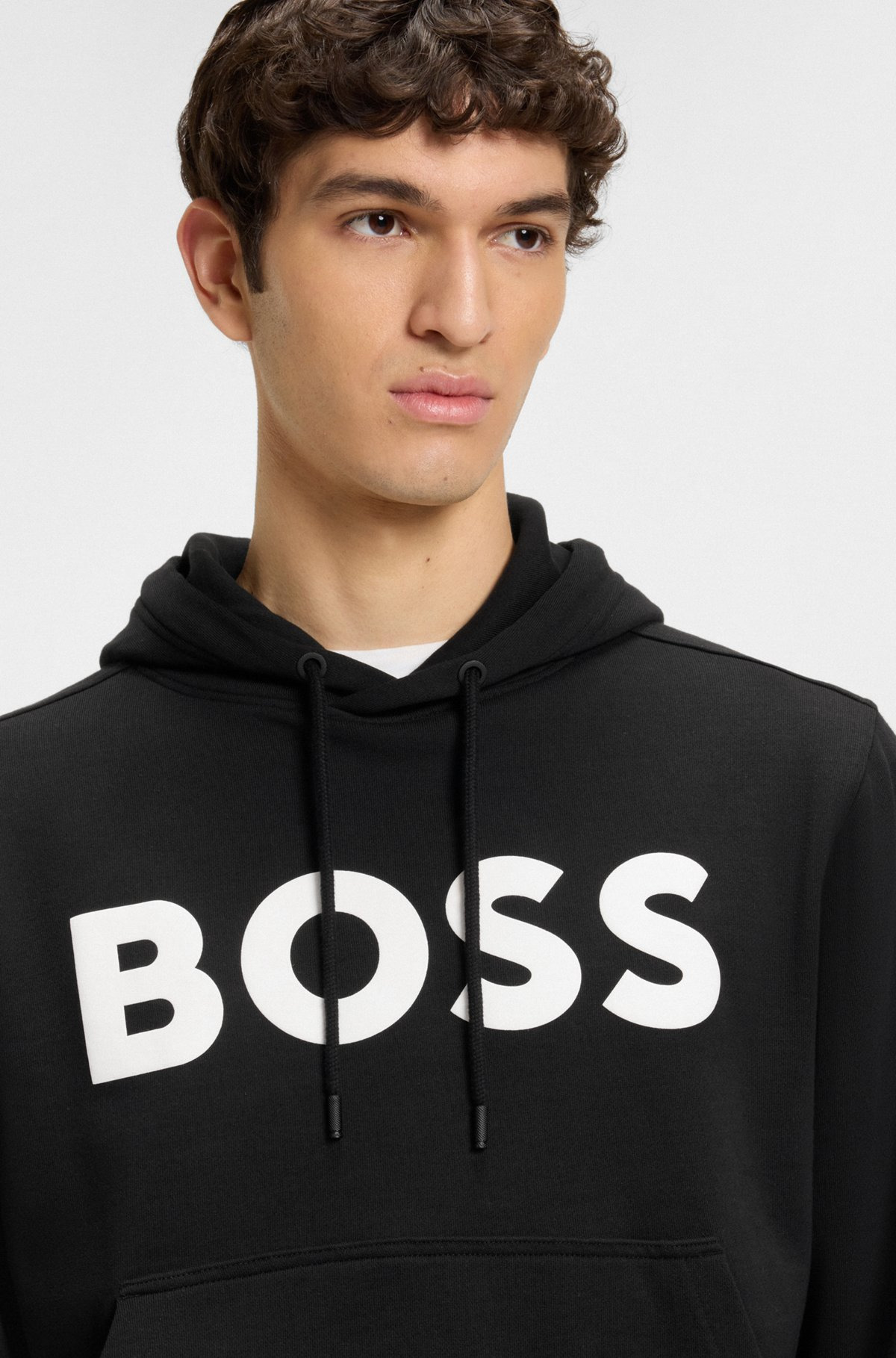 RELAXED-FIT HOODIE IN COTTON TERRY WITH LARGE LOGO - 3