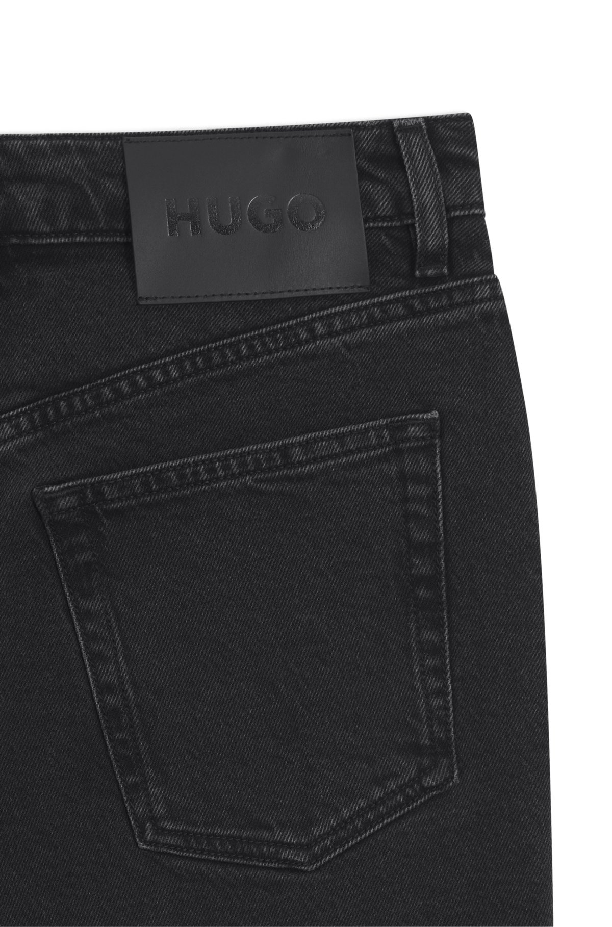 HIGH-WAISTED SLIM-FIT JEANS IN GREY STRETCH DENIM - 6