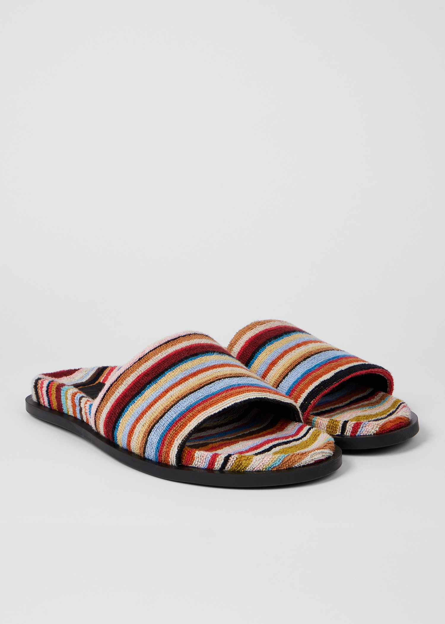 'Signature Stripe' Towelling 'Dru' Slides - 5