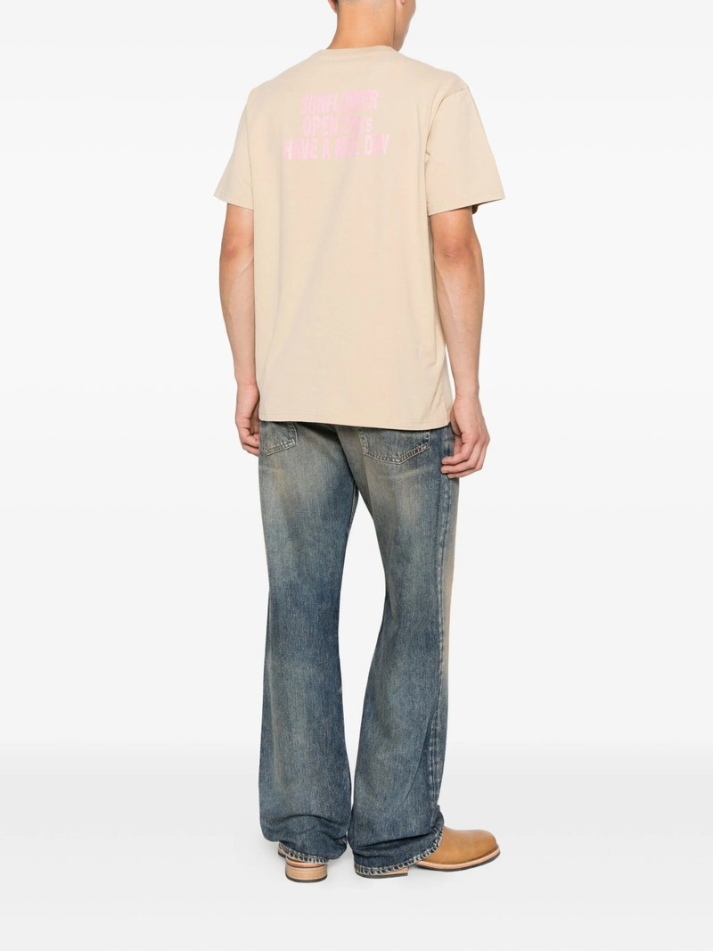 Sunflower Oval-logo Cotton T-shirt 4