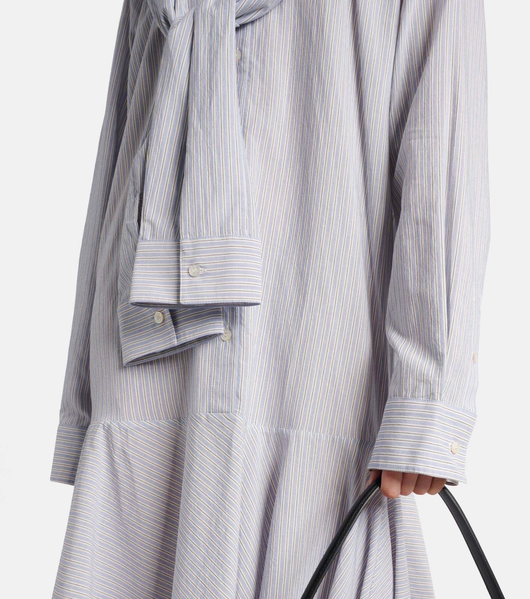 Layered striped shirt dress - 5